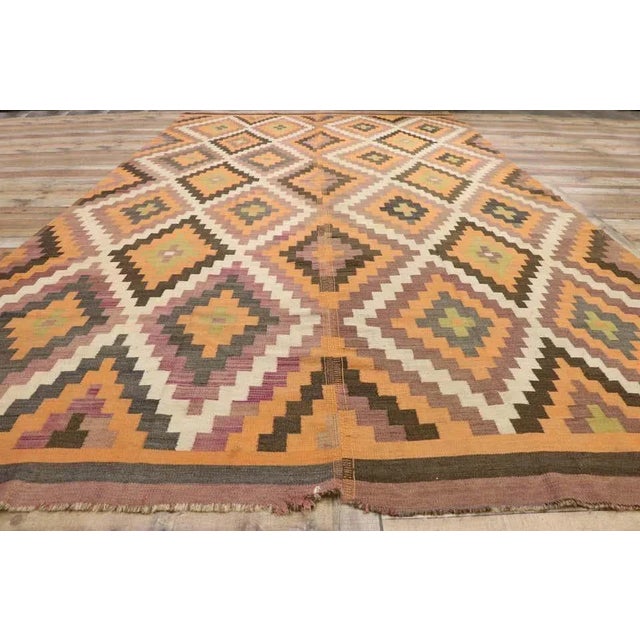 Textile Semi-Antique Turkish Kilim Rug, 08'05 X 15'02 For Sale - Image 7 of 9