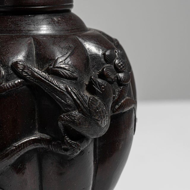 Early 20th Century Japan Brass Bronze Vase For Sale - Image 12 of 15