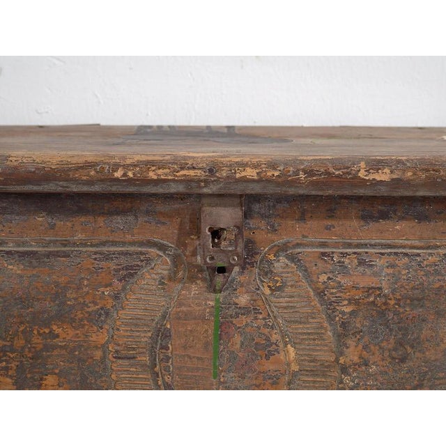 Antique Wood Chest, 1830s For Sale - Image 14 of 18