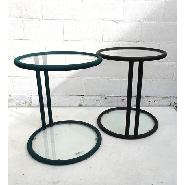 Black Vintage Metal Side Tables by Mobil Metal, Italy, 1980s, Set of 2 For Sale - Image 8 of 15