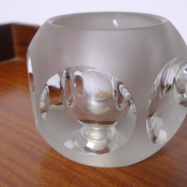 Glass Ice Cube Table Lamp from Peill & Putzler, 1970s For Sale - Image 7 of 18