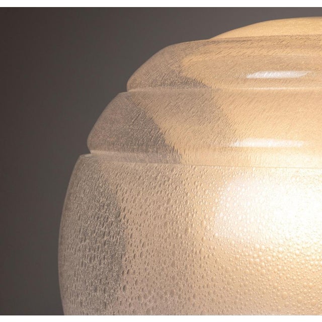 Sfera LT328 Table Lamp in Pulegoso Murano Glass by Carlo Nason for Mazzega, 1980s For Sale - Image 3 of 6