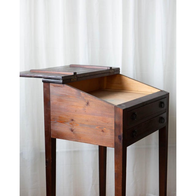 Mid 20th Century Scandinavian Pine Standing Desk For Sale - Image 9 of 18