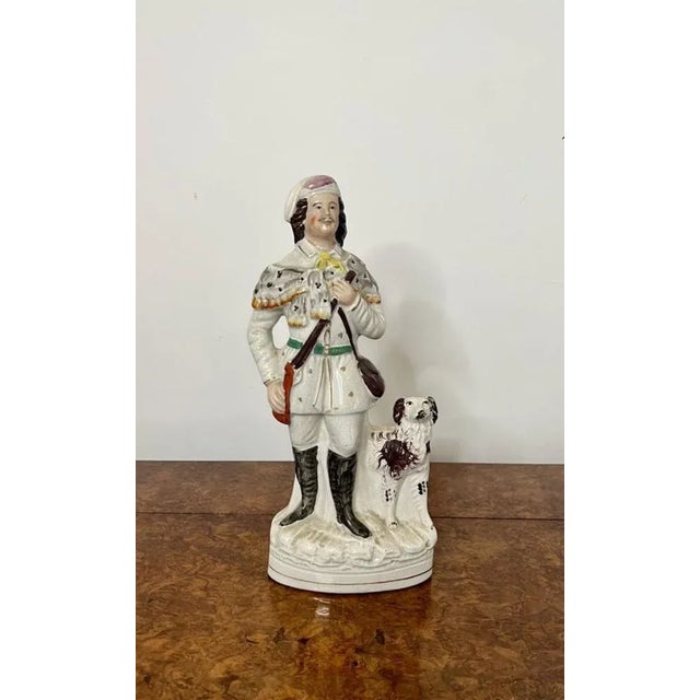 Ceramic Large Victorian Staffordshire Figure, 1880s For Sale - Image 7 of 7