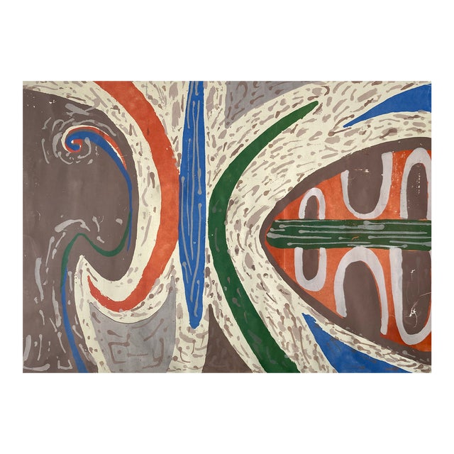 1960s Kay Yares Woodblock Print For Sale