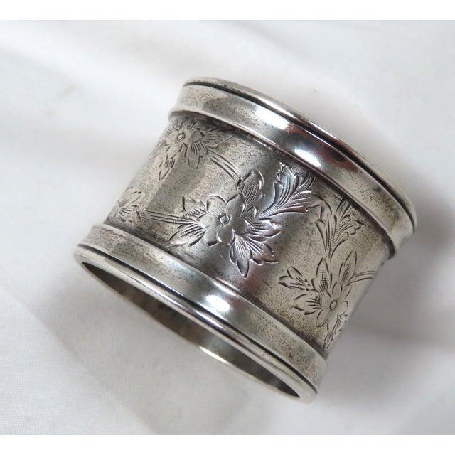 Antique American Heavy Sterling Silver Napkin Ring Chairish