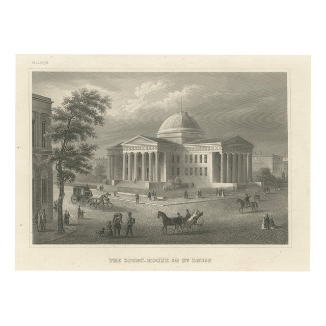 Joseph Meyer and Hermann Meyer, View of the Courthouse in St. Louis Missouri, 1850, Steel Engraving For Sale