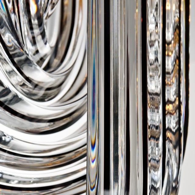 An elegant Italian Murano flush mount by Venini. Manufactured in the 1970s the flushmount is made of 11 crystal Murano...