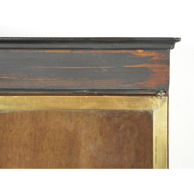 Wood Vintage European Glass Front Wood Vitrine Cabinet For Sale - Image 7 of 12