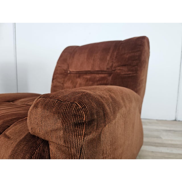Wood Modular Two-Seat Fabric Sofa, 1970, Set of 2 For Sale - Image 7 of 17
