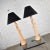 James Mont Vintage Hollywood Regency Asian Figural Lamps Style of James Mont W/ Black Tapered Shades - a Pair For Sale - Image 4 of 13