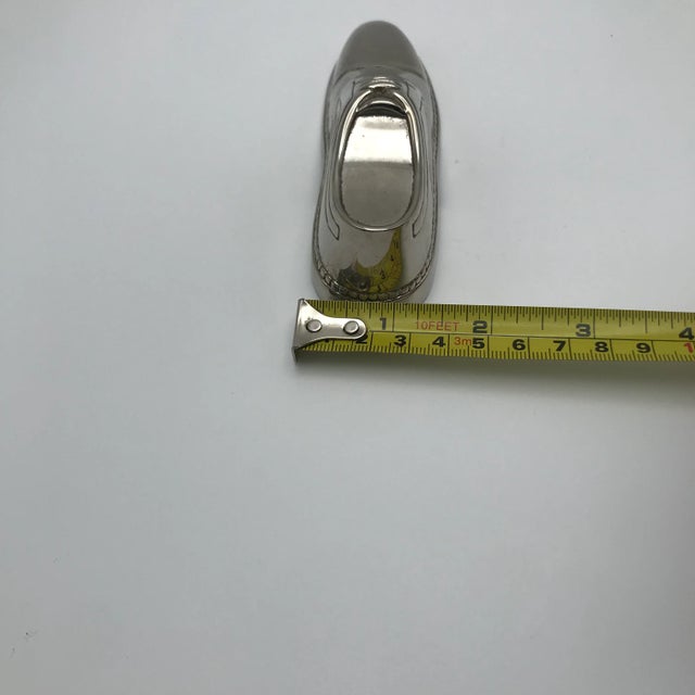 Metal Vintage Silver-Tone Metal Shoe Bottle Opener For Sale - Image 7 of 9