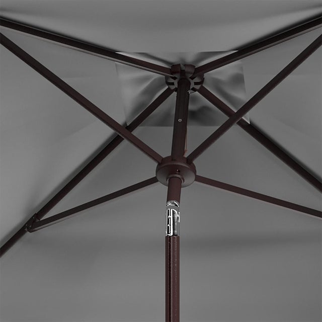 Spritely Home Elegant Valance 7.5 Ft Square Umbrella, Ivory With Black Trim For Sale - Image 4 of 6