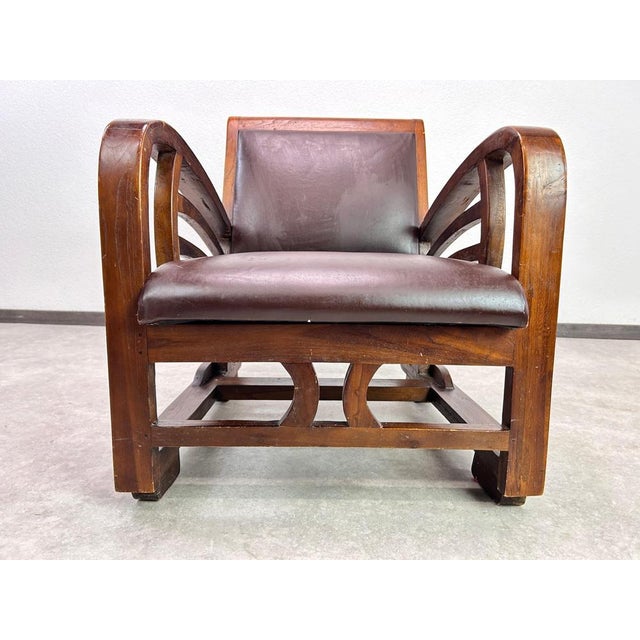 1940s French Art Deco Lounge Chair, 1940s For Sale - Image 5 of 12