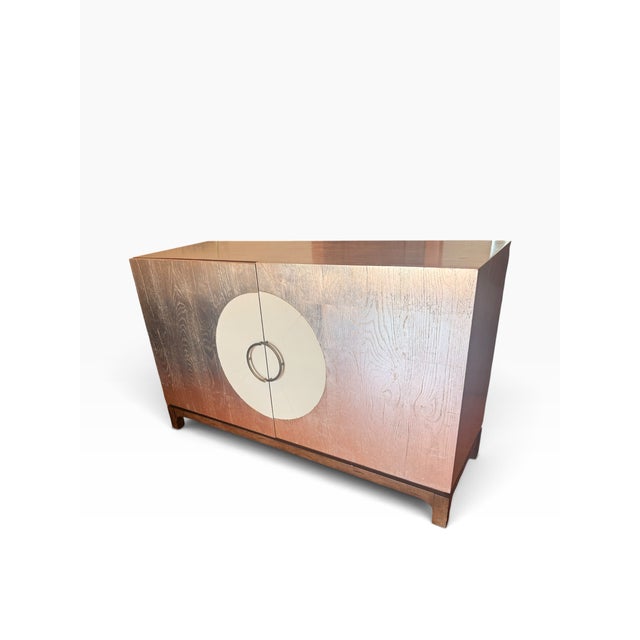 Theodore Alexander Theodore Alexander Silver Leaf Two-Door Credenza Sideboard For Sale - Image 4 of 15