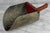 Antique Primitive Farmhouse Red Wood & Galvanized Barn Feed Ice Scoop For Sale - Image 4 of 11