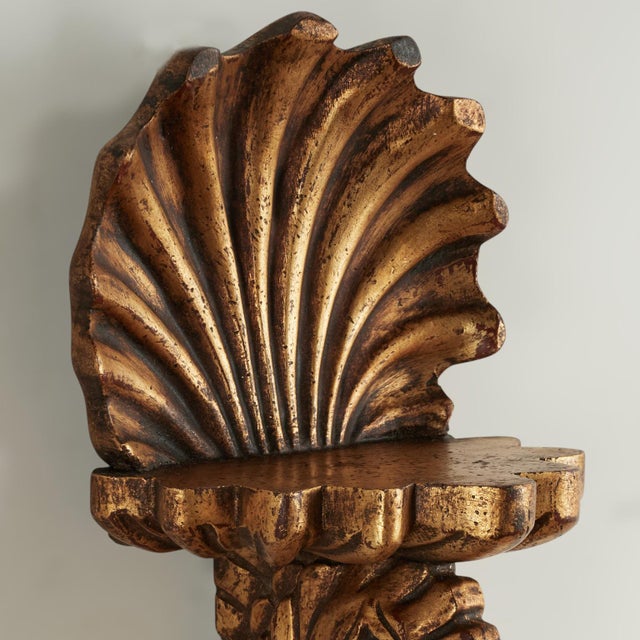 Group of Four Antique Italian Seashell and Seahorse Wall Brackets For Sale - Image 13 of 18