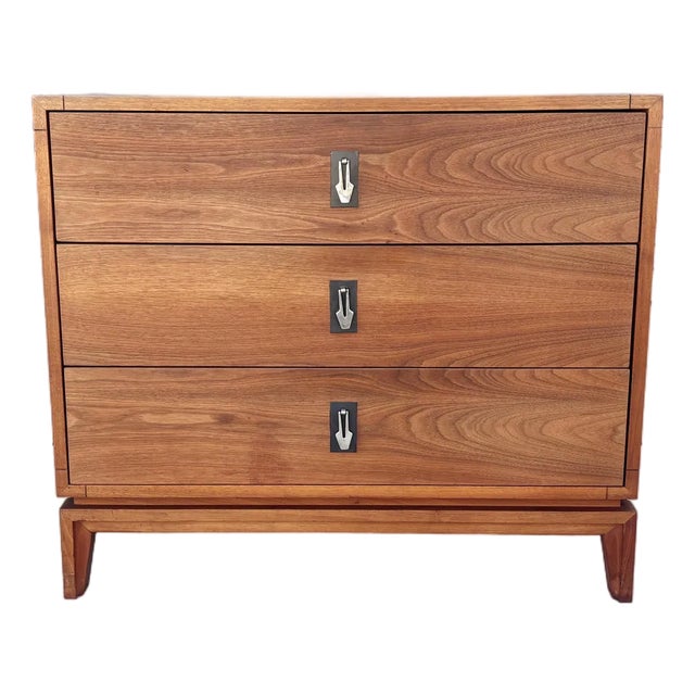 1960s Mid Century Walnut Chest of Drawers by John Keal for Brown Saltman For Sale