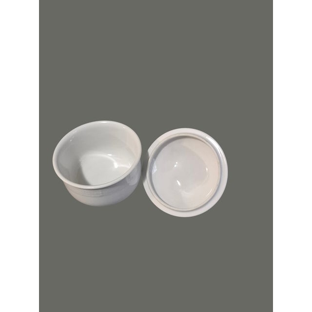 Vintage White Fine Porcelain Attributed Herend Small Rose Top Trinket Box For Sale - Image 6 of 8