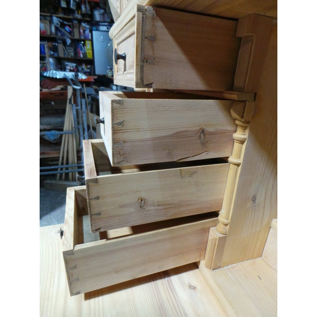 Wood Swedish Gustavian Style Natural Finish Drop Front Desk For Sale - Image 7 of 14