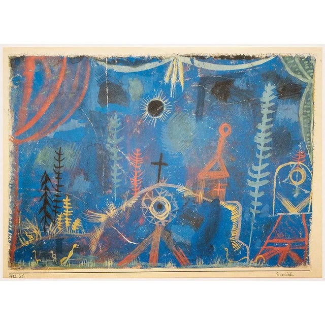 Royal Blue 1989 After Paul Klee "Hermitage", Full-Color Print From France For Sale - Image 8 of 8