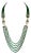 335 Carat 5-Strand Emerald Necklace with 6.5 Carat Diamond & Enamel in 14k Gold For Sale
