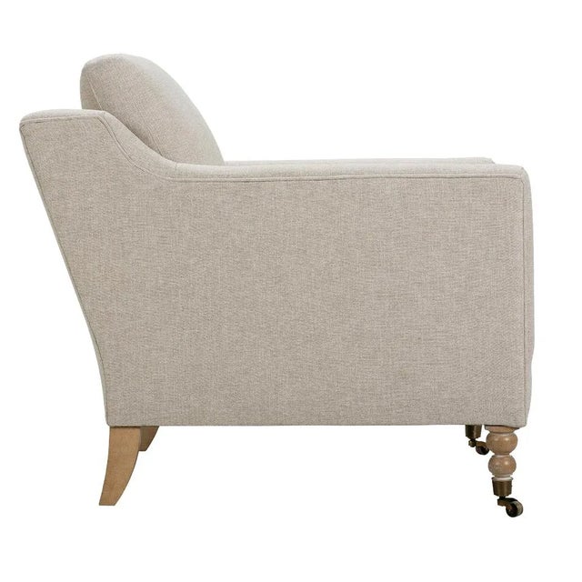 Textile Greta Chair, Flax Linen For Sale - Image 7 of 13