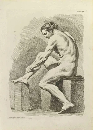 Nicholas Cochin, Anatomy Studies, Etching, 1755