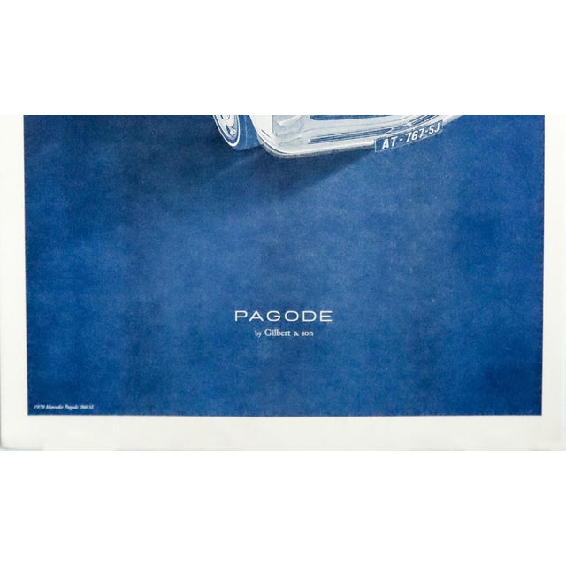 Illustration 1970 Vintage Car Advertisement, Mercedes Pagode - Gilbert & Sons For Sale - Image 3 of 3