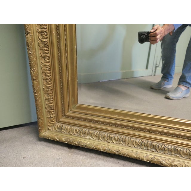 Large 19th Century Gilt Wall Mirror For Sale - Image 3 of 6