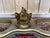 Louis XVI Coffee Table in Gilded Wood and White Marble For Sale - Image 3 of 8