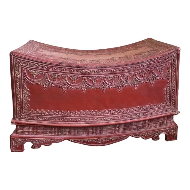 19th Century Burmese Sadaik- Traditional Lacquered Manuscript Chest For Sale