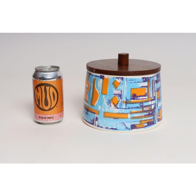 Vintage Elfi Stadler for Schramberg Faience Ceramic Lidded Jar / Canister / Box For Sale - Image 10 of 17