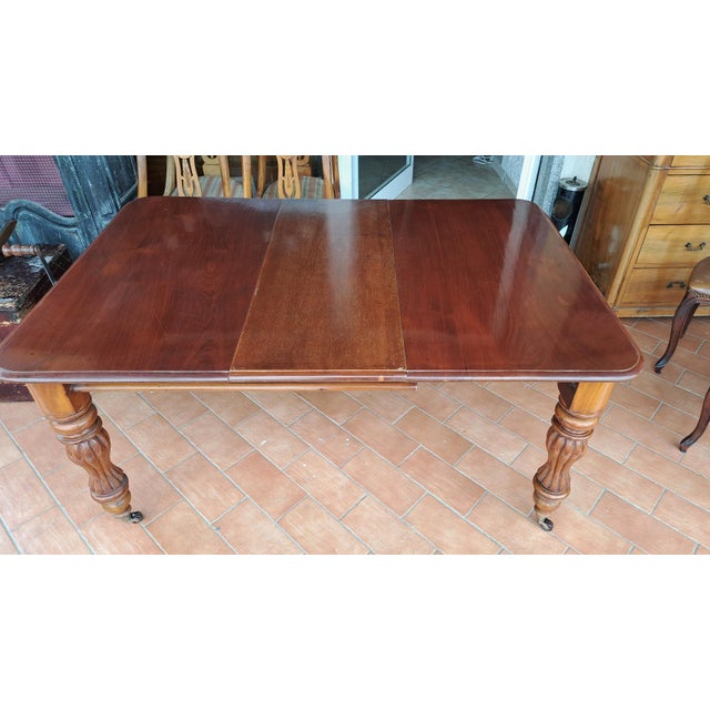 Victorian English Crank Table in Mahogany For Sale - Image 9 of 10