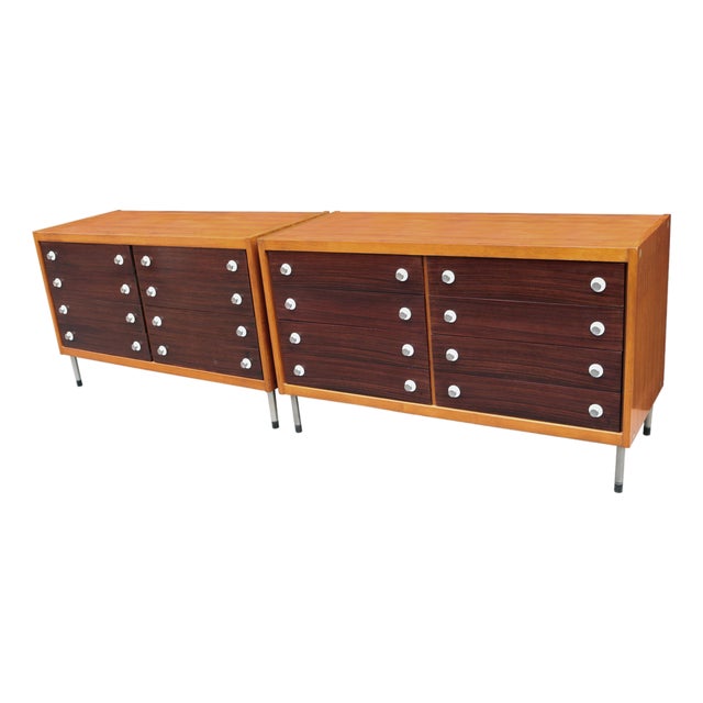 1960s Pair of Italian Modernist Chest of Drawers For Sale