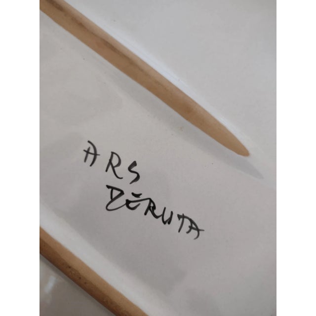 1980s Vintage Hand Painted Italian Deruta Pottery Platter For Sale - Image 5 of 6