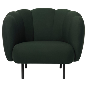 Cape Lounge Chair with Stitches Forest Green by Warm Nordic