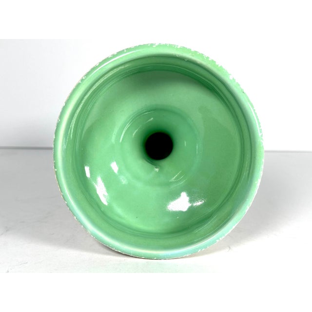 Mid 20th Century MCM California Originals Pottery Compote: Turquoise & Beige, 1964 For Sale - Image 5 of 9