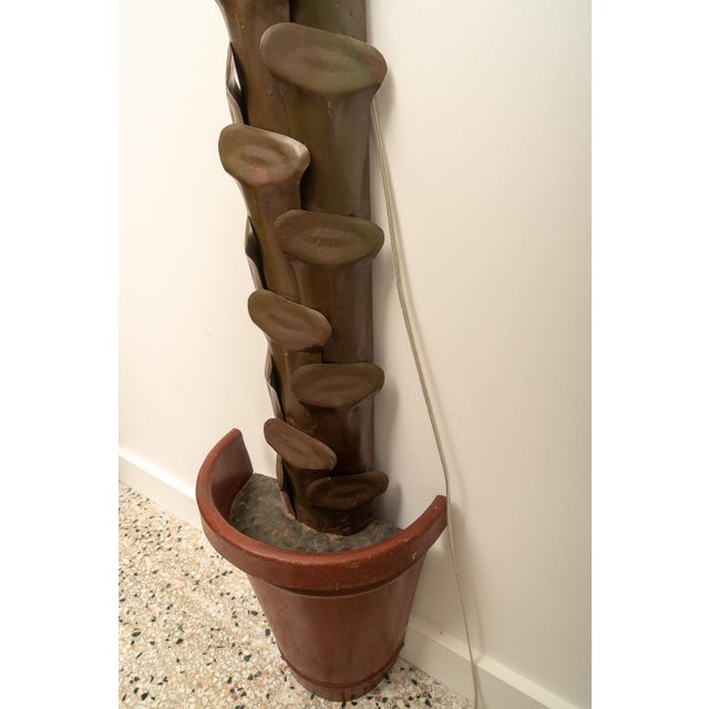 Metal 1970s Custom Palm Tree Form Wall Torcheres 9 Ft High - a Pair For Sale - Image 7 of 12
