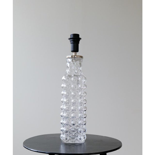 Mid-Century Modern Bubble Crystal Table Lamp attributed to Carl Fagerlund for Orrefors, 1960s For Sale - Image 16 of 17