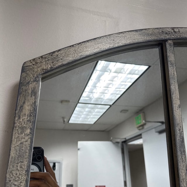 Metal Uttermost Amiel Ivory Arched Wall Mirror For Sale - Image 7 of 12