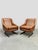 Vintage Italian Cognac Lounge Chairs, Set of 2 For Sale - Image 3 of 9