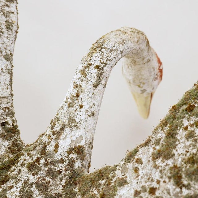 Outdoor Heron Sculpture in Cement For Sale - Image 3 of 16