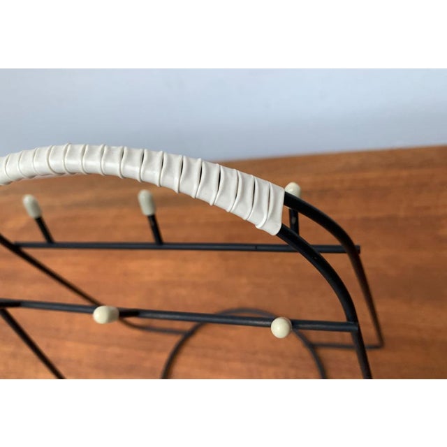 Black Mid-Century String Cutlery Holder, 1960s For Sale - Image 8 of 18
