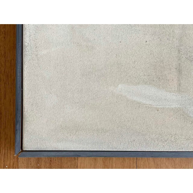 Off-white 1990s Nude Woman, Acrylic on Canvas, Signed For Sale - Image 8 of 9