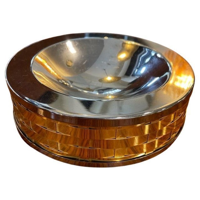 Woven Brass and Steel Catchall Tray, 1970 For Sale - Image 8 of 8