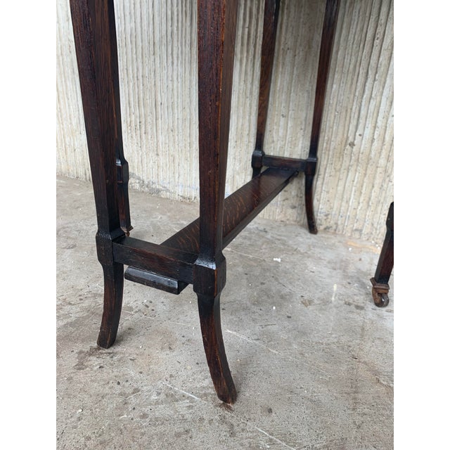 Wood 19th Victorian Gateleg Folding Side Table For Sale - Image 7 of 10