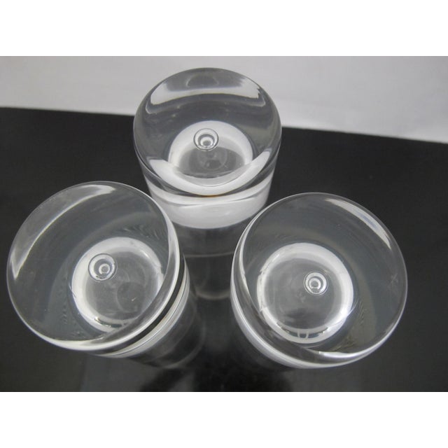Kosta Boda Clear Pippi Suspended Bubble 6 7/8" Skinny Tumbler Glass Set of 3 For Sale In Portland, OR - Image 6 of 6