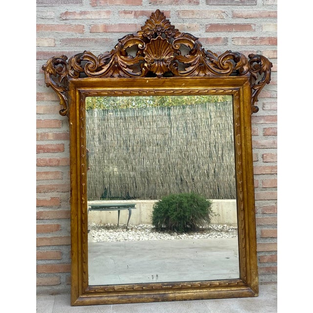 Early 20th Century French Wood Wall Mirror, 1920s For Sale In Miami - Image 6 of 18
