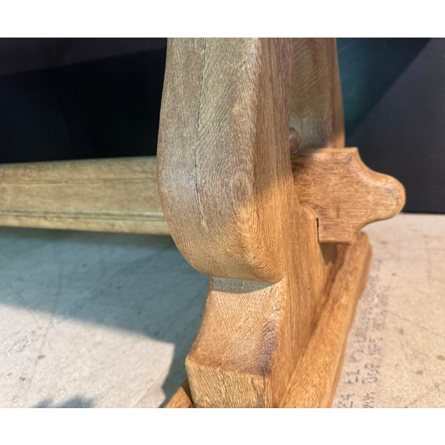 French Bleached Oak Farmhouse Dining Table, 1920s For Sale - Image 10 of 18